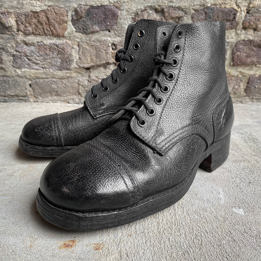 Vintage Antique 30s 1930s Dutch Army Military Leather