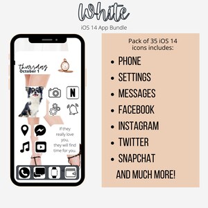 White Aesthetic iOS 14 Icons
