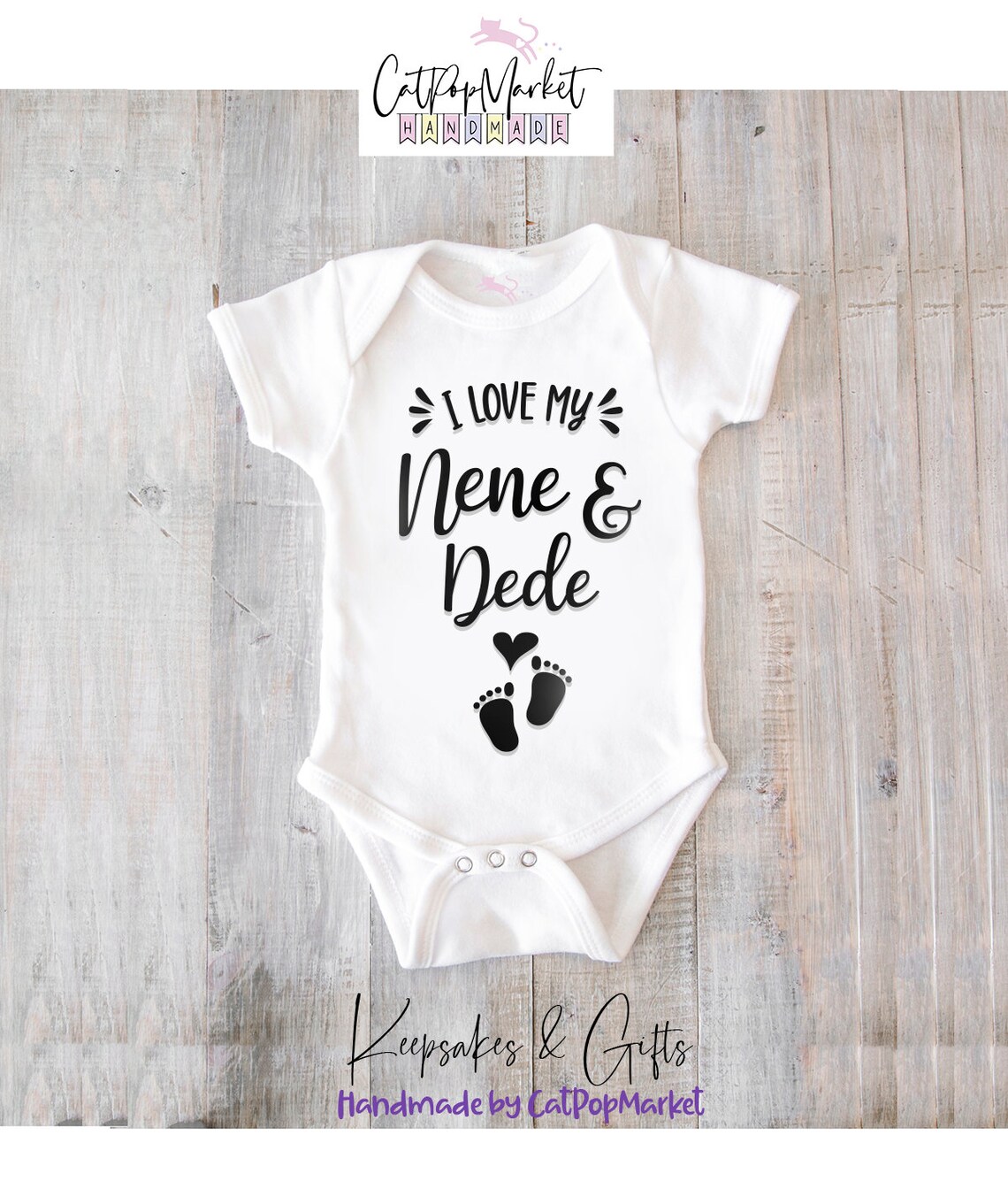Love My Nene Dede Baby Vest Türk bebek Grandparents Baby