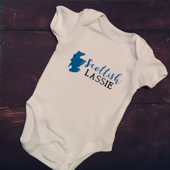 Wee Scottish Lassie Baby Vest Bodysuit Babygrow Baby Scotland Scottish Baby Girl