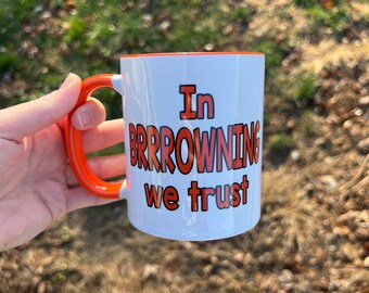 11oz or 15oz Cup Of Joe Ceramic Coffee Mug | brrrowning | football mug | football gift | sports | football |