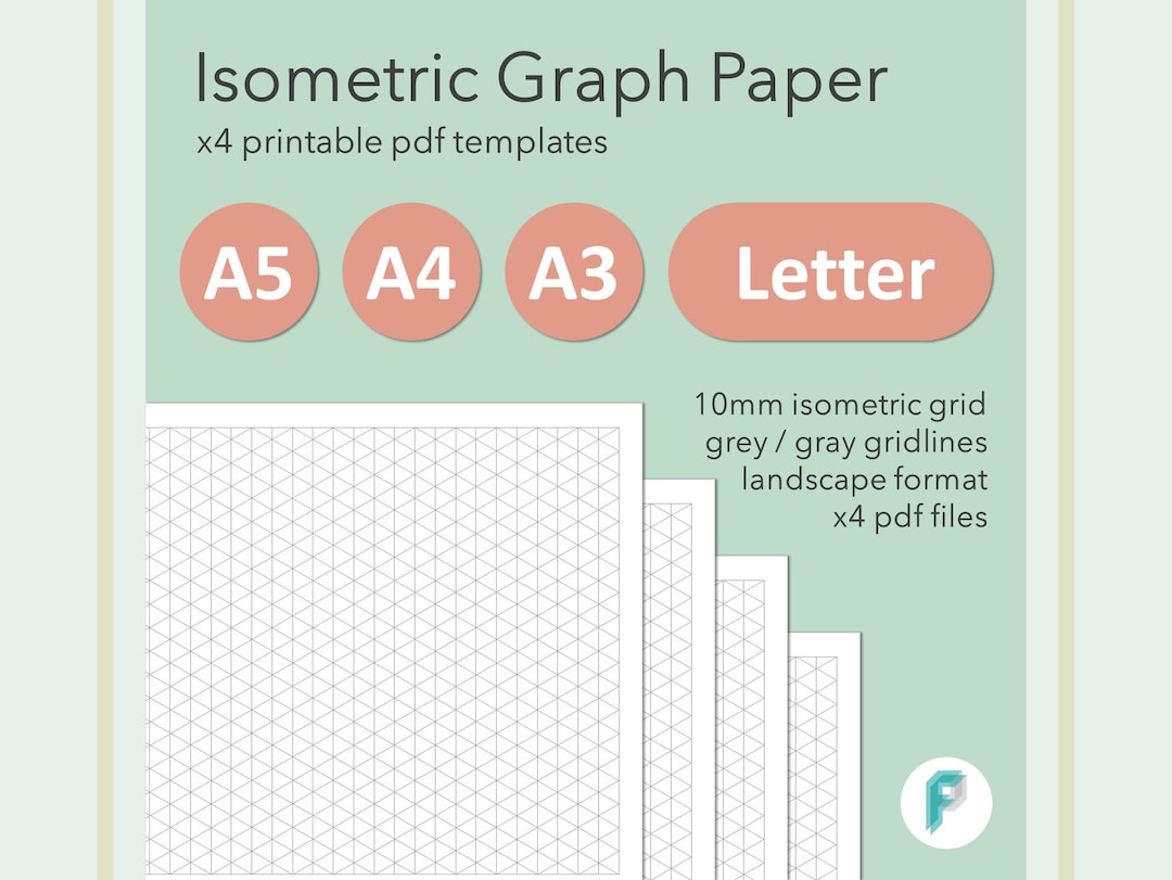 Printable Isometric Graph Paper Grid 10mm 1.0cm Landscape A3 A4 A5 and US Letter Downloads - Etsy printable-isometric-graph-paper-grid-10mm-1-0cm-landscape-a3-a4-a5-and-us-letter-downloads-etsy