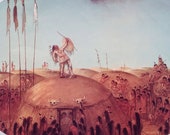 Rainmaking Among the Mandan by George Catlin Vintage Poster from 1988 Buffalo Bill Historical Center