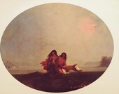 Indian Elopement, by Alfred Jacob Miller, 1858-1860 Vintage Poster from 1988 Buffalo Bill Historical Center