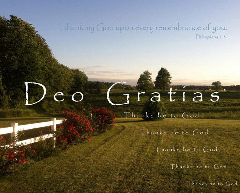 Deo Gratias Photo Art Print / Download as PDF JPG or DOCX Etsy