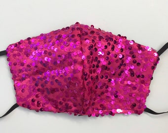 magenta sequin top