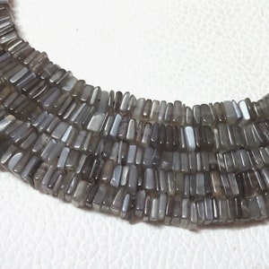 16" strand of AAA Quality Grey Moonstone Heishi Beads, Brides, Natural Gemstones Spacers, 5-7 mm approx, wholesale price gemstone