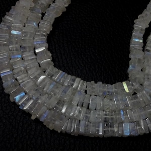 16" strand of AAA Quality Rainbow moonstone Heishi Beads, Brides, Natural Gemstones Spacers, 5-7 mm approx, wholesale price gemstone