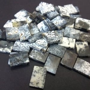 DENDRITIC OPAL Quartz One Sided Polished Rectangular Slices 10x14 mm Rectangle/ Flat Slices /Flat Disc/, Super Quality gems for Jewellery