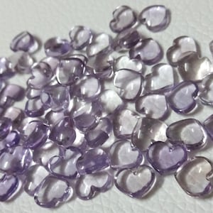 AAA Quality PINK Amethyst cabochon ,8 mm/ 10mm ,smooth Heart shape cabochon. tiny gems, Tiny Cab, Superb gems for Jewellery