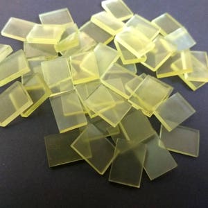 Lemon Quartz Rectangular Slices: Polished Gemstone Beads (10x14 mm)
