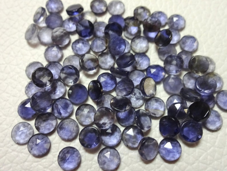 Tiny Cab 50 pieces 3 mm Calibrated IOLITE round Faceted cabochon Faceted cabochon Superb gems for Jewellery tiny gems