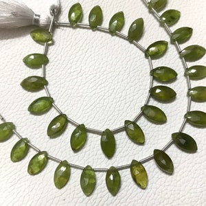 AAA Vessonite Gemstone Briolette: Faceted Marquise Beads (6x12 mm)