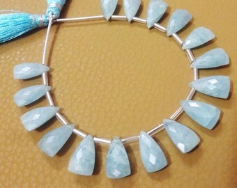 Perles En Aigue-marine AAA Briolette Facettées - Pour Création De Bijoux, 6x7-8mm