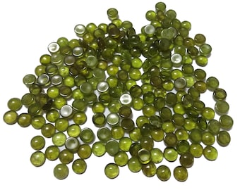 AAA Vessonite Cabochons: Tiny Round Gems for Jewelry (6/8/10mm)