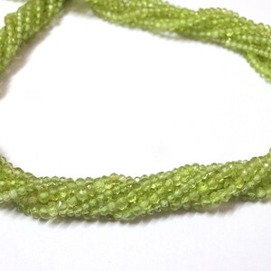 Christmas Sale Beautifull AAA 2.5-3 mm micro Peridot shaded faceted rondelle beads, 13 inches Strand Length,Super Quality gems for Jewellery