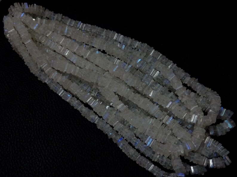 Natural Gemstones Spacers 16 strand of AAA Quality Rainbow moonstone Heishi Beads 5-7 mm approx Brides wholesale price gemstone