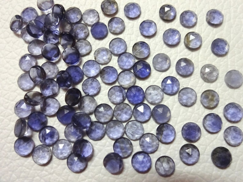 Tiny Cab 50 pieces 3 mm Calibrated IOLITE round Faceted cabochon Faceted cabochon Superb gems for Jewellery tiny gems