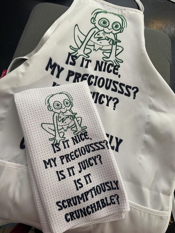 Gollum Apron and Towel set