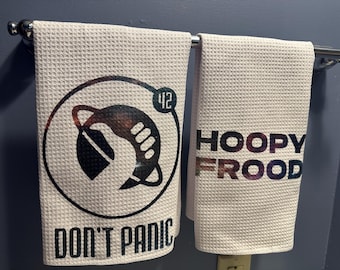 Handduksset med Don't Panic