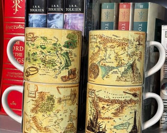 Middle Earth Maps Mug Set
