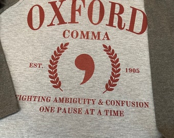 Oxford Comma Henley Shirt Size Medium