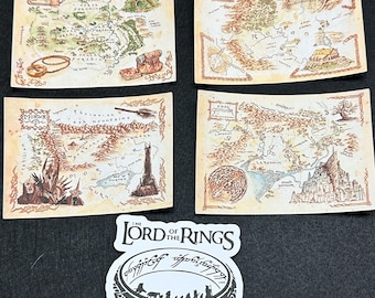 Middle Earth Maps Sticker Set