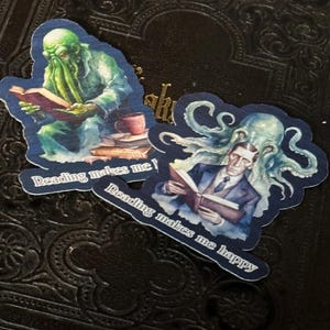 Lovecraft Loves Reading Sticker Set