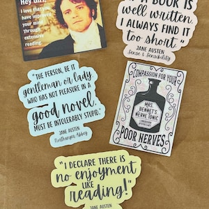 Jane Austen Booklovers Sticker Set