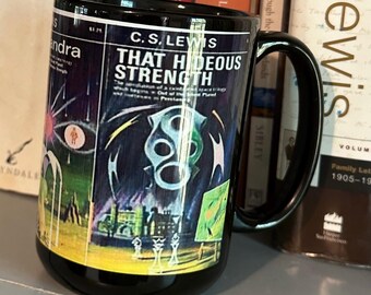 Space Trilogy book covers mug