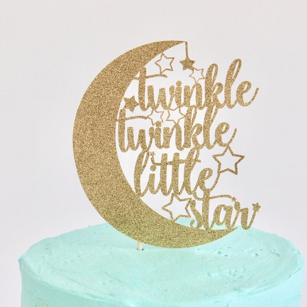 Twinkle Twinkle Little Star Cake Topper - Smash Cake Topper - Baby Shower Cake Topper - Twinkle Twinkle Baby - First Birthday Cake Topper