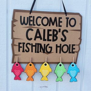 Fishing Birthday Welcome Door Sign – Birthday Fishing Door Sign – Fishing Birthday Sign – Fishing First Birthday – Fishing Party Decor