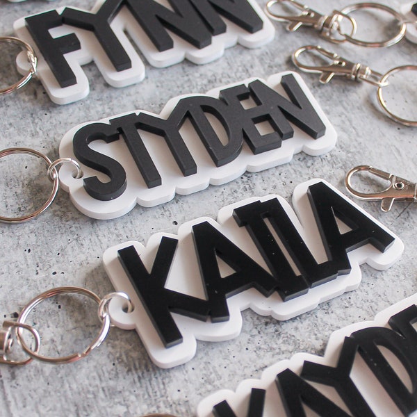 3D Name Keychain | Backpack Keychain | Acrylic Name Tags | Acrylic Tag | Personalized Keychain | Personalized Name Tag | Kids Name Tags