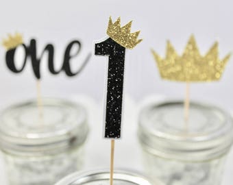 12 ct. Wild One Cupcake Toppers – Wild One Birthday Party – Wild One Decorations – Crown Decorations – Birthday Cupcake Toppers