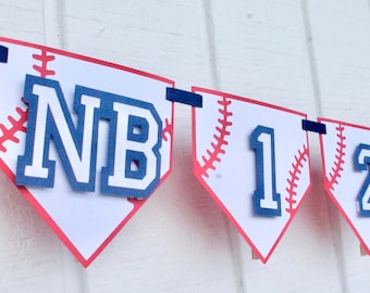 Baseball Photo Banner - First Birthday Banner - First Birthday Photo Banner - Rookie of the Year Photo Banner - Monthly Photo Banner