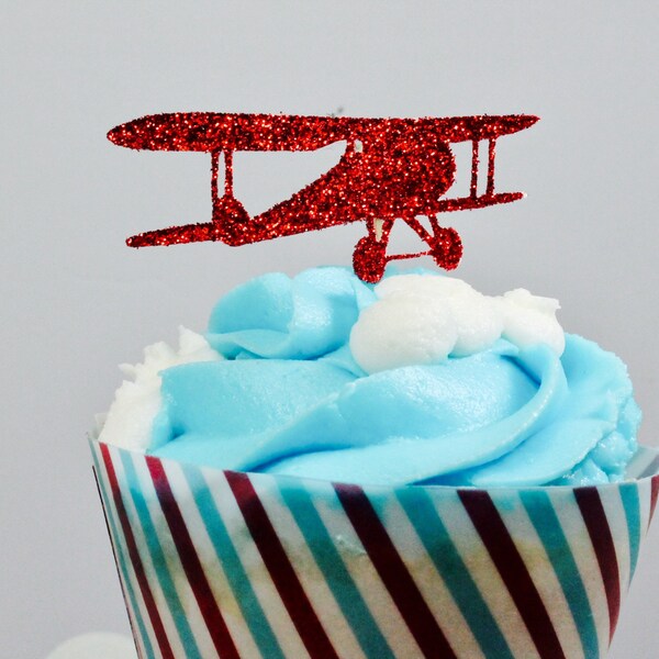 Airplane Cupcake Toppers Etsy