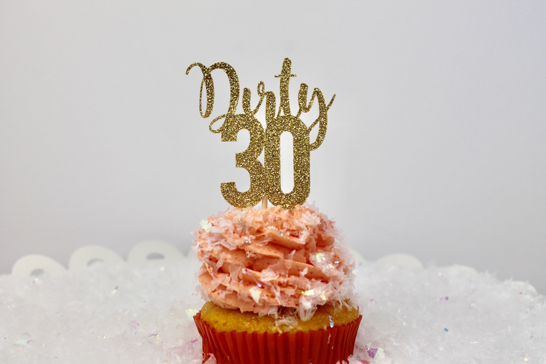 12 Ct. Dirty Thirty Cupcake Toppers Dirty Thirty Birthday Etsy