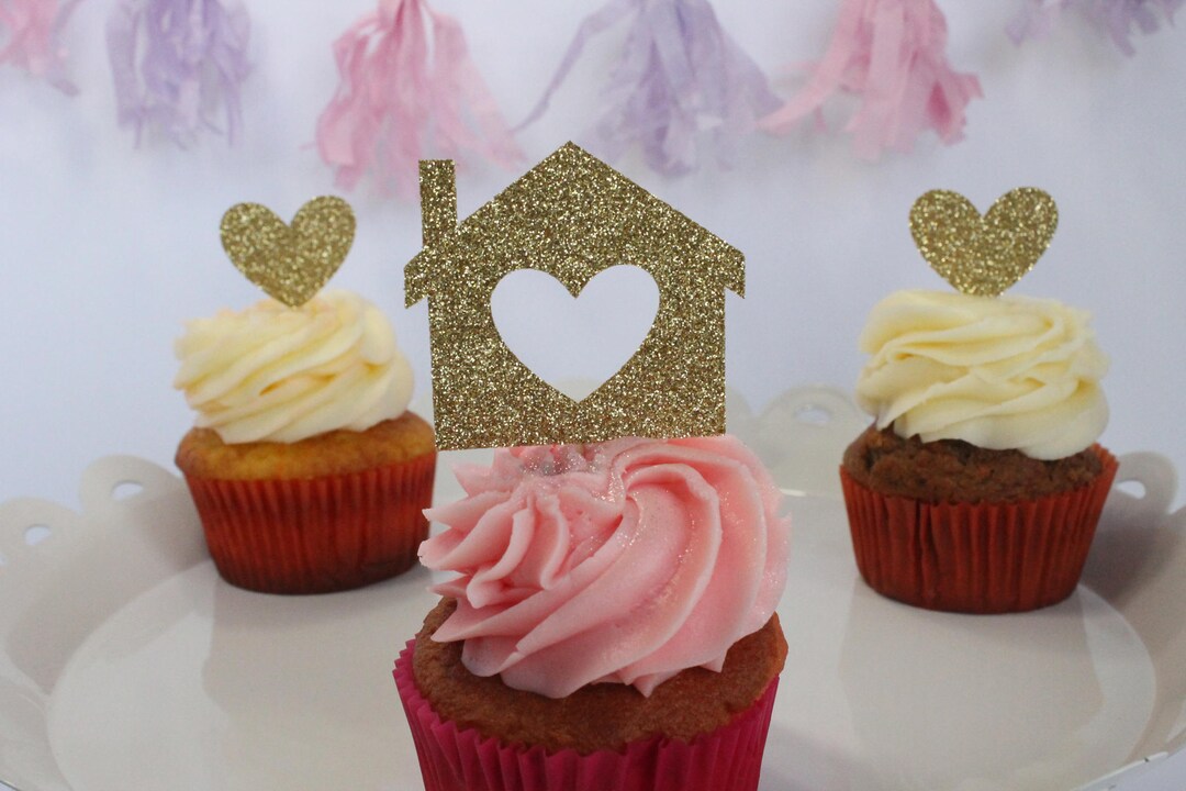 Housewarming Party Cupcake Toppers Housewarming Decorations Etsy