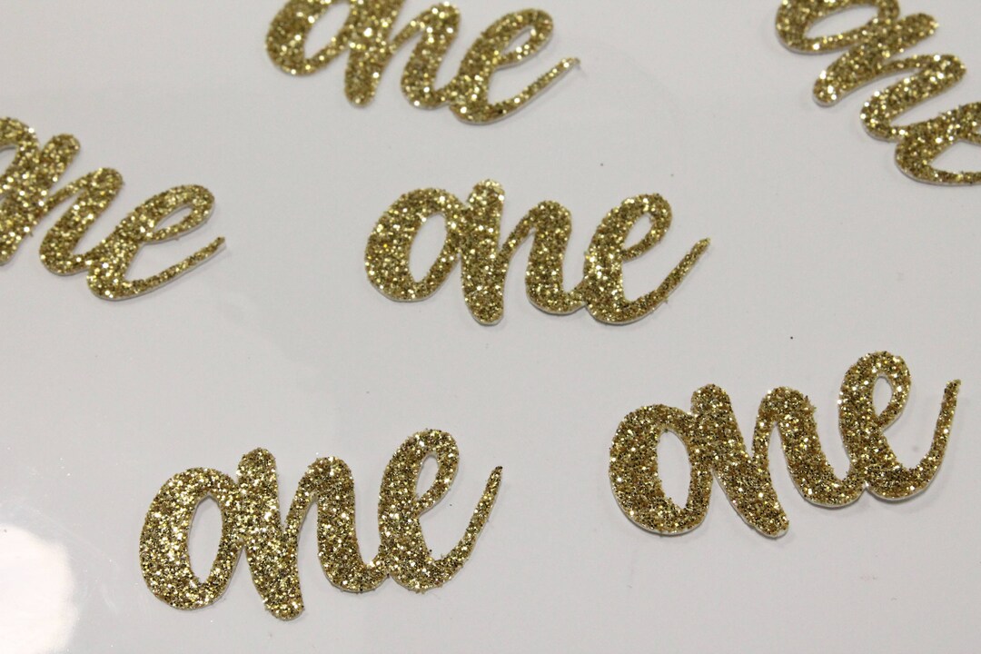One Confetti Number Confetti Gold Glitter Confetti First Birthday