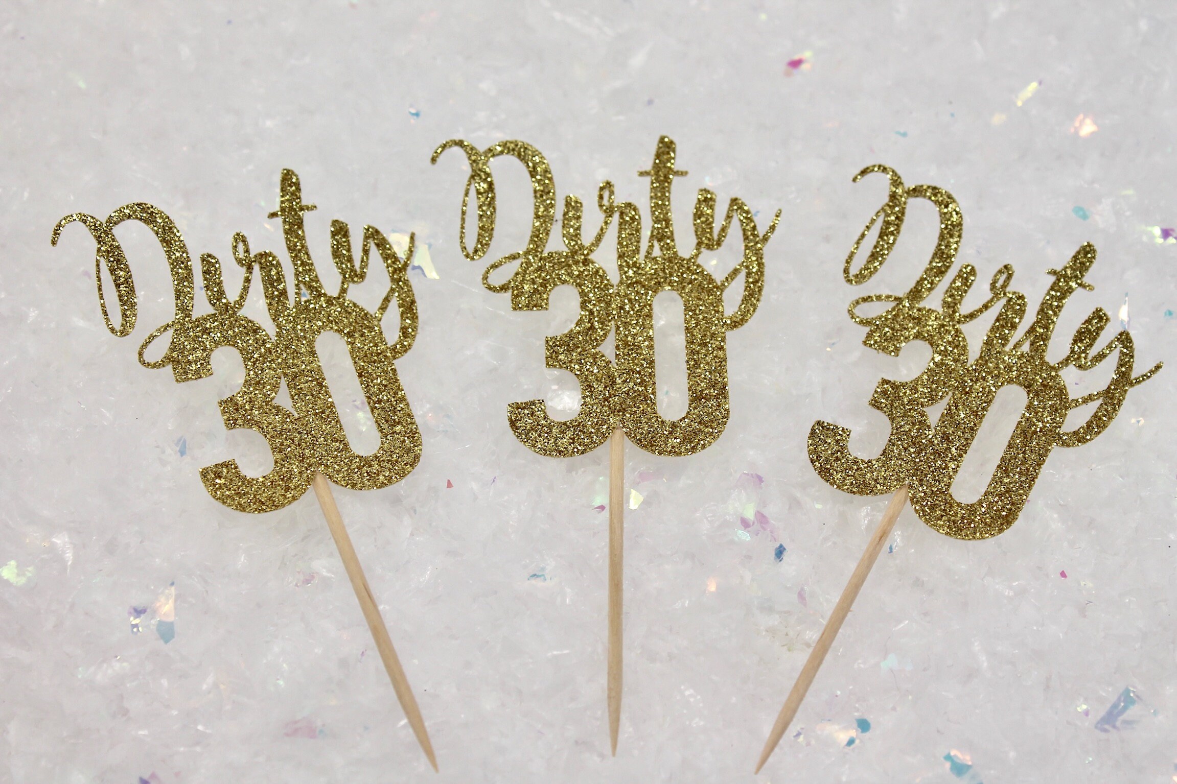 12 Ct. Dirty Thirty Cupcake Toppers Dirty Thirty Birthday Etsy