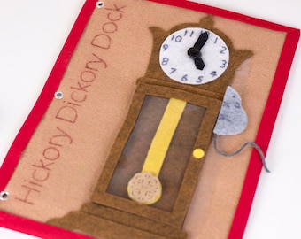 Hickory Dickory Dock Felt Book Pattern PDF