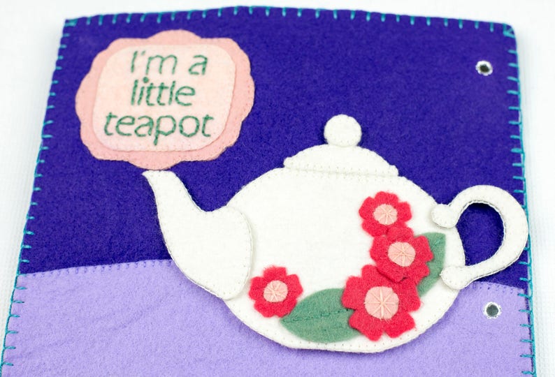 I'm A Little Teapot Felt Book Pattern PDF Etsy
