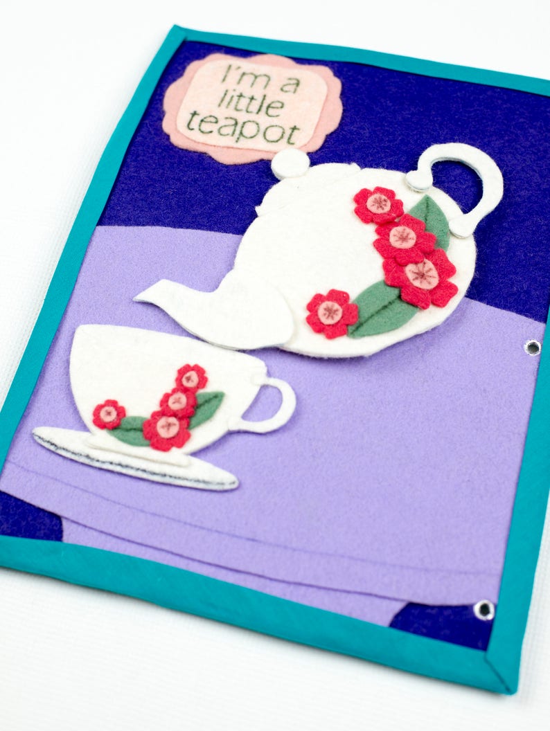 I'm A Little Teapot Felt Book Pattern PDF Etsy