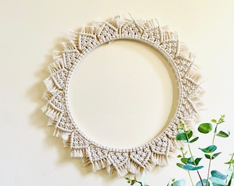 Macrame Wreath | Holiday Decor | Mandala | Wreath | Handmade Boho Wreath | Woven Wall Art