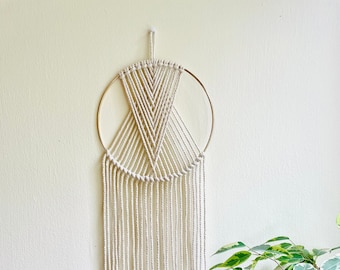 Atrapasueños / Colgante de pared Boho / Atrapasueños de macramé / Arte de fibra