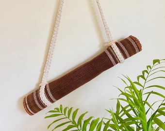 Correa para esterilla de yoga de macramé / Correa para esterilla de pilates / Correa para esterilla hecha a mano / Regalo de yoga / Correa bohemia