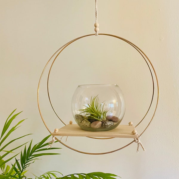 Modern Hanging Plant Shelf