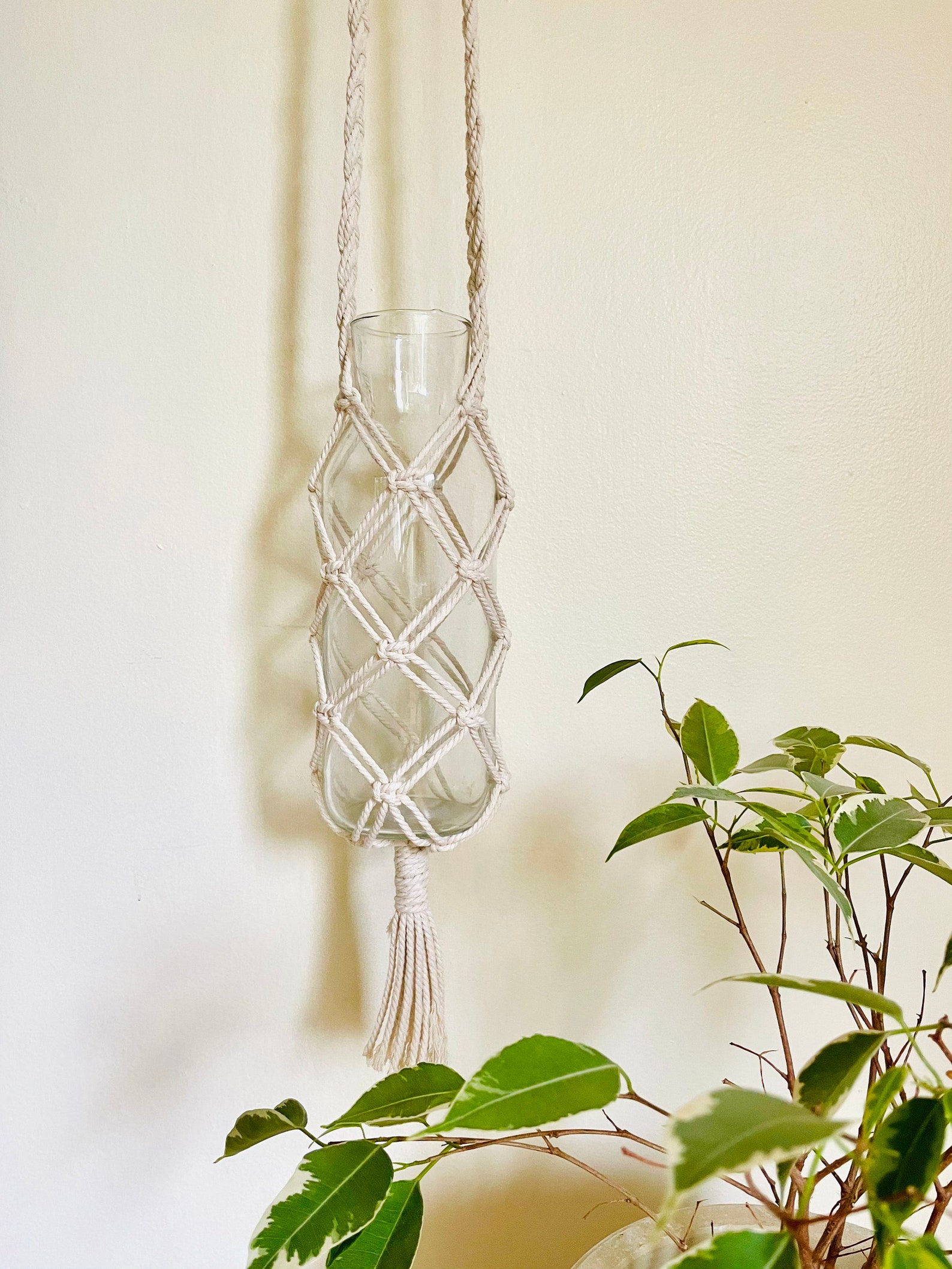 Macrame Bottle Bag Bottle Holder Water Bottle Bag Etsy