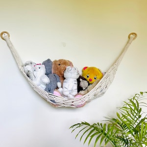 Toy Hammock | Macrame Hammock | Stuffed Animal Storage | Boho Storage