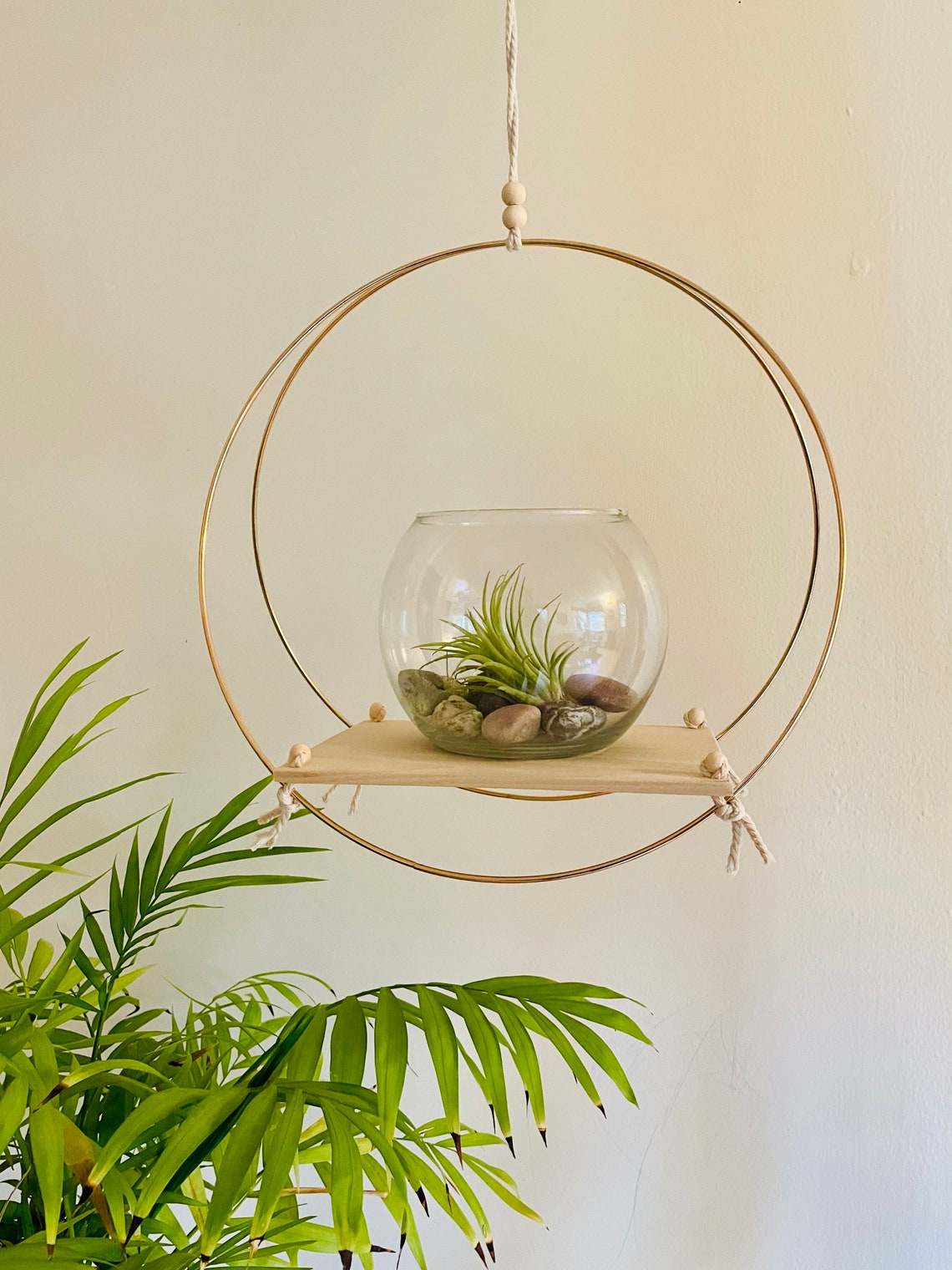 Modern Hanging Plant Shelf Etsy